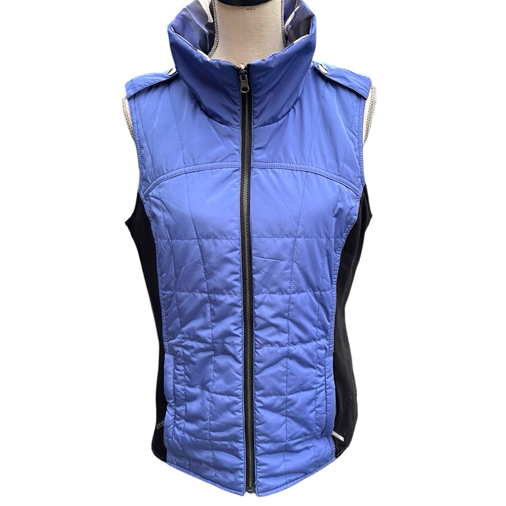 Spanner Sport Blue/Black/White Reversible Lightweight Puffer Vest (M)